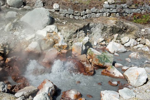Caldeiras at Lake Furnas