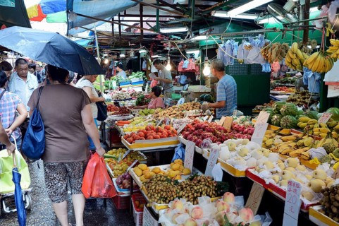Typical fruit and vegetable stall