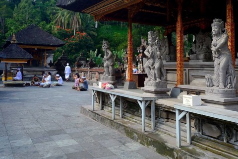 Worshippers praying