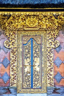 Carved door