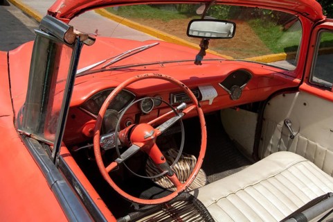 Steering wheel from Chevrolet classic car