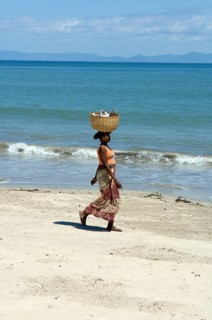 Local woman on Nosy Be beach