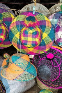 Hats at a market stall