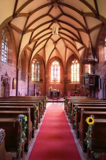 Interior view of the monastery church built 11th century in Hirsau