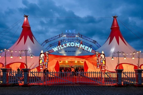Circus tent entrance Circus Knie