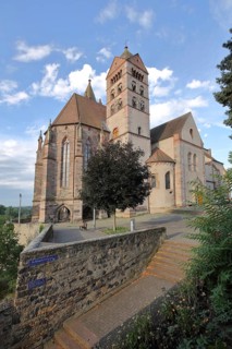 Romanesque Stephansmuenster as a landmark on the Burgberg