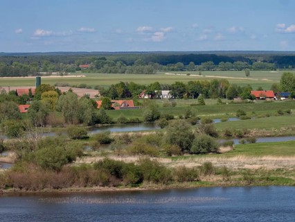 Elbe and side arms in the Elbe floodplain in the UNESCO Biosphere Reserve Elbe River Landscape