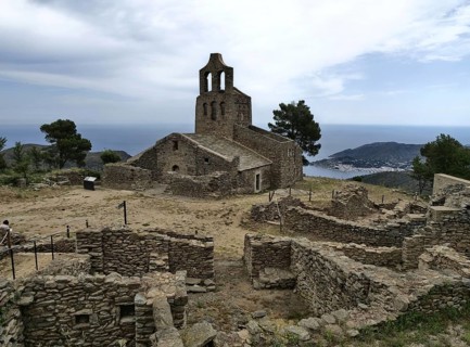 The pre-Romanesque church of Santa Helena de Rodes is located in the Cap de Creus Natural Park