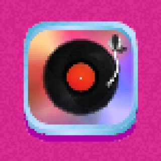 Pixel art vector DJ icon
