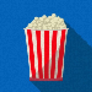Pixel art popcorn icon
