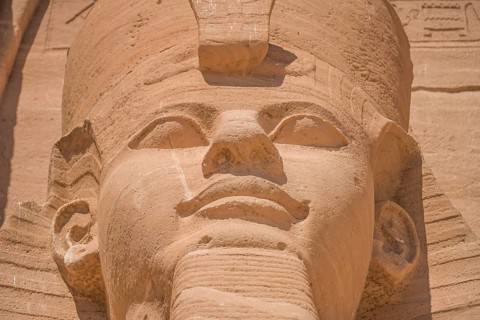 Statue Pharaoh Ramses II Rock Temple Abu Simbel
