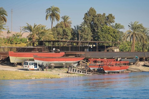 Shipyard on the Nile between Esna and Luxor