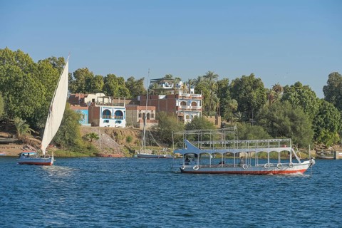 Excursion boat on the Nile at Aswan