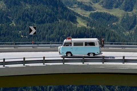 Gotthard Pass VW Bus