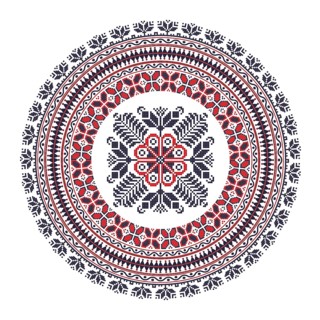Traditional Romanian round decorative element
