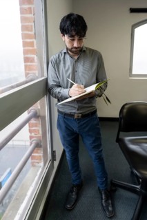 Businessman in his office