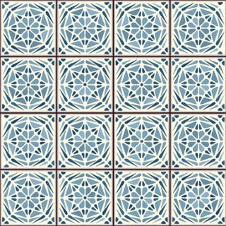 Vintage ceramic tiles vector pattern