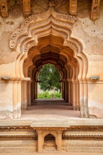 Lotus Mahal details. Royal Centre. Hampi