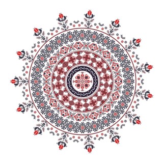 Traditional Romanian round decorative element