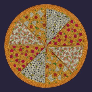 Mossaic tiles pizza pie
