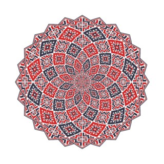 Traditional Romanian round decorative element