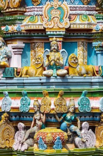 Sculptures on Hindu temple gopura