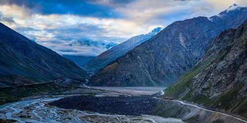 Manali-Leh road in Lahaul valley. Himachal Pradesh