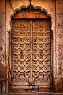 Wooden old door vintage texture background