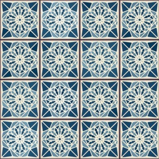 Vintage ceramic tiles vector pattern