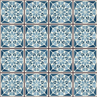 Vintage ceramic tiles vector pattern