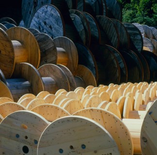 Large cable reel warehouse