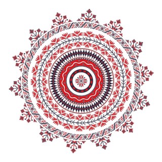 Traditional Romanian round decorative element