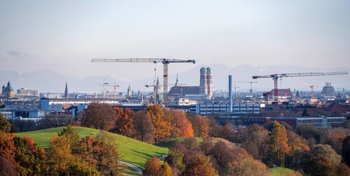 Autumn trees in the Olympic Park