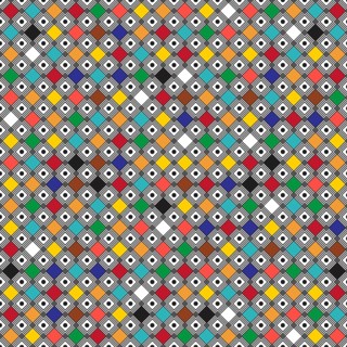 Decorative geometric repeating pattern inspired by Al-Qatt Al-Asiri traditional paintings