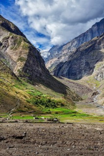 Himalayas mountains and Himalayan landscape in Lahaul valley