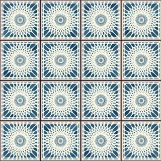 Vintage ceramic tiles vector pattern