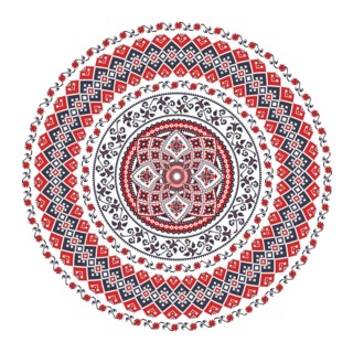 Traditional Romanian round decorative element