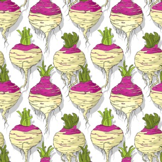 Rutabaga roots repeating pattern