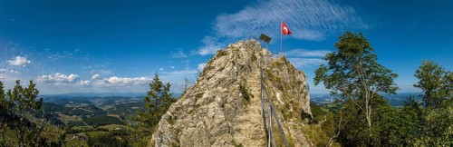 Belchenflueh with Swiss flag