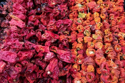 Dried vegetables in Sanliurfa