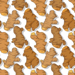 Turmeric roots repeating pattern