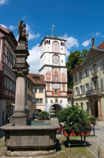 Pedestrian zone with Ravensburg Gate