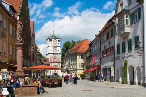 Pedestrian zone with Ravensburg Gate