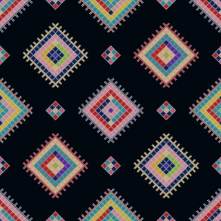 Traditional Berber embroidery seamless pattern