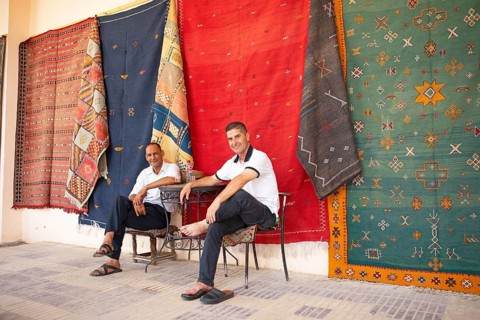 Moroccan men taking a coffee break