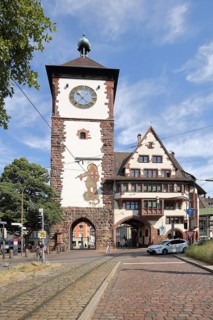 Schwabentor built 1250 in the old town of Freiburg