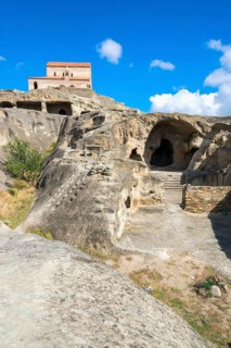 Christian Prince's Basilica from the 10th century with a view of the cave town Uplistsikhe
