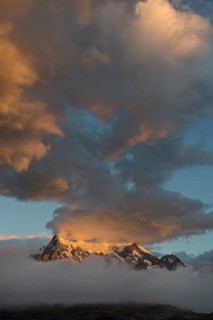 Sunrise over the Cuernos del Paine