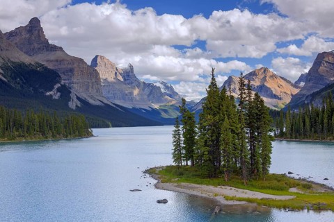 Spirit Island in Maligne Lake