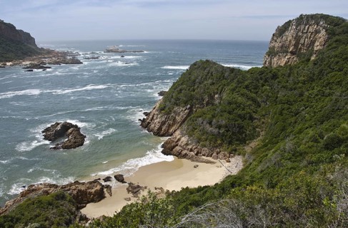View of coastline and cliffs